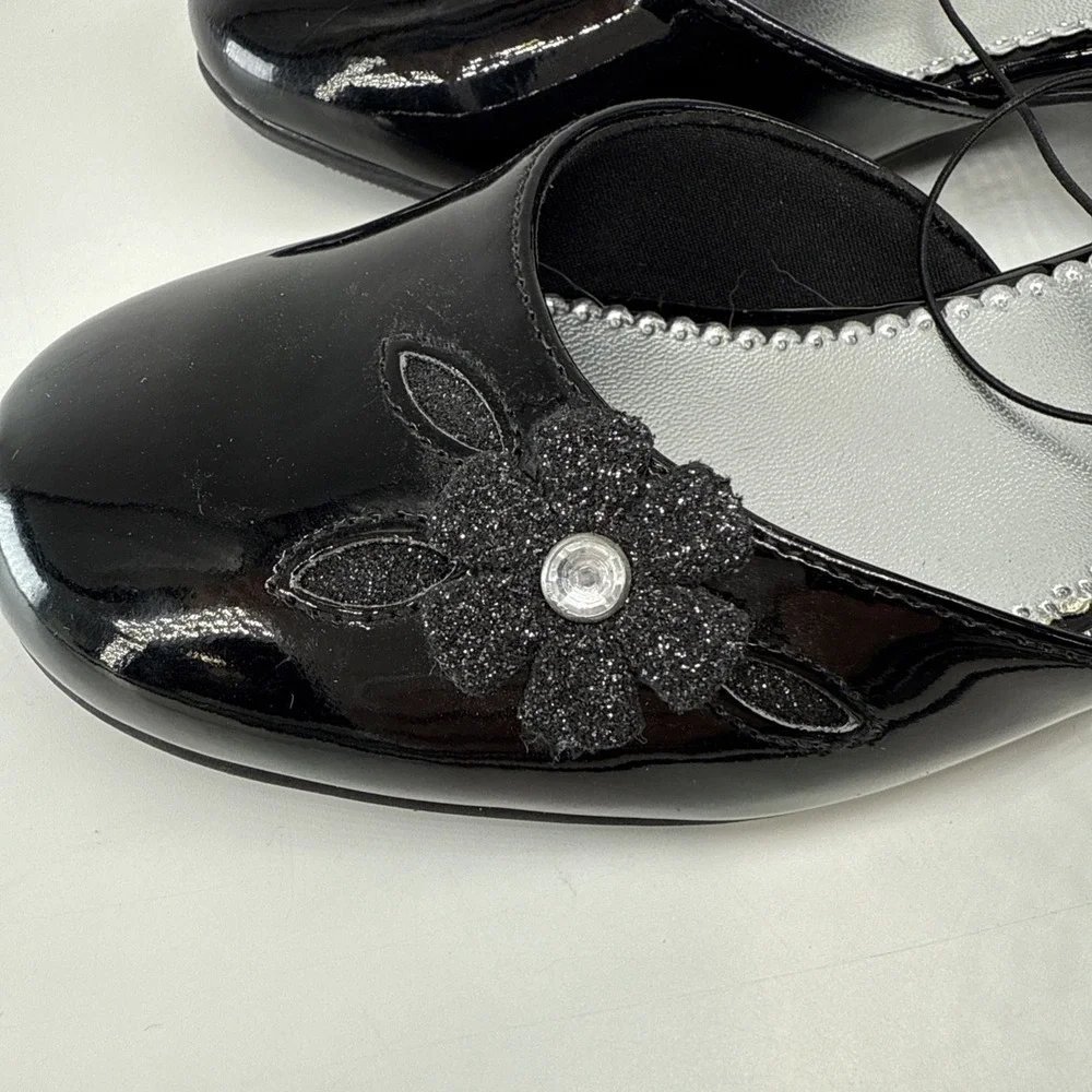 NWT Girls Shoes 3M Christie‎ & Jill ~ Black Patent Mary Janes